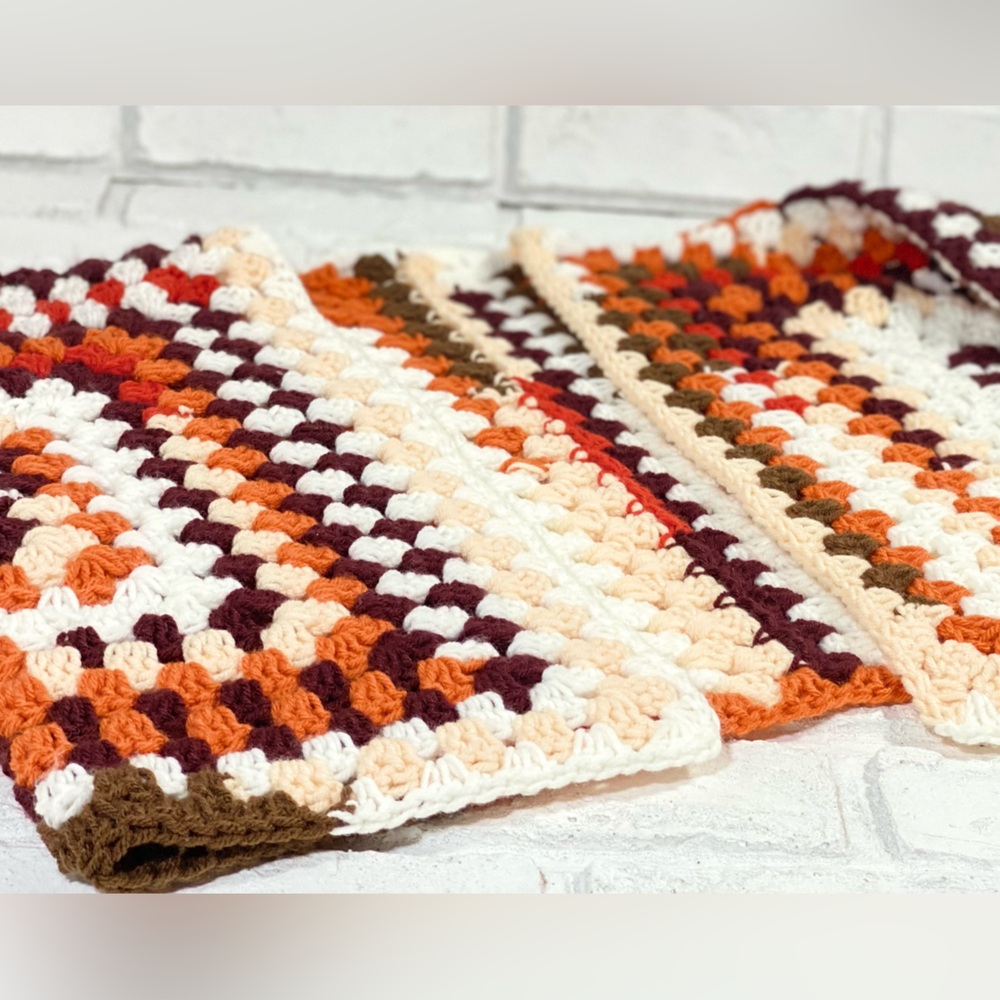 ‼️SOLD‼️ Fall colored Crochet Cardigan - Picture 2 of 3